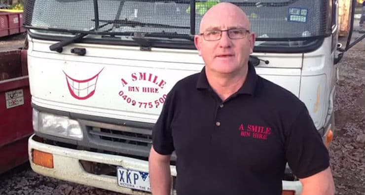 A Smile Bin Hire rubbish removal work in Frankston