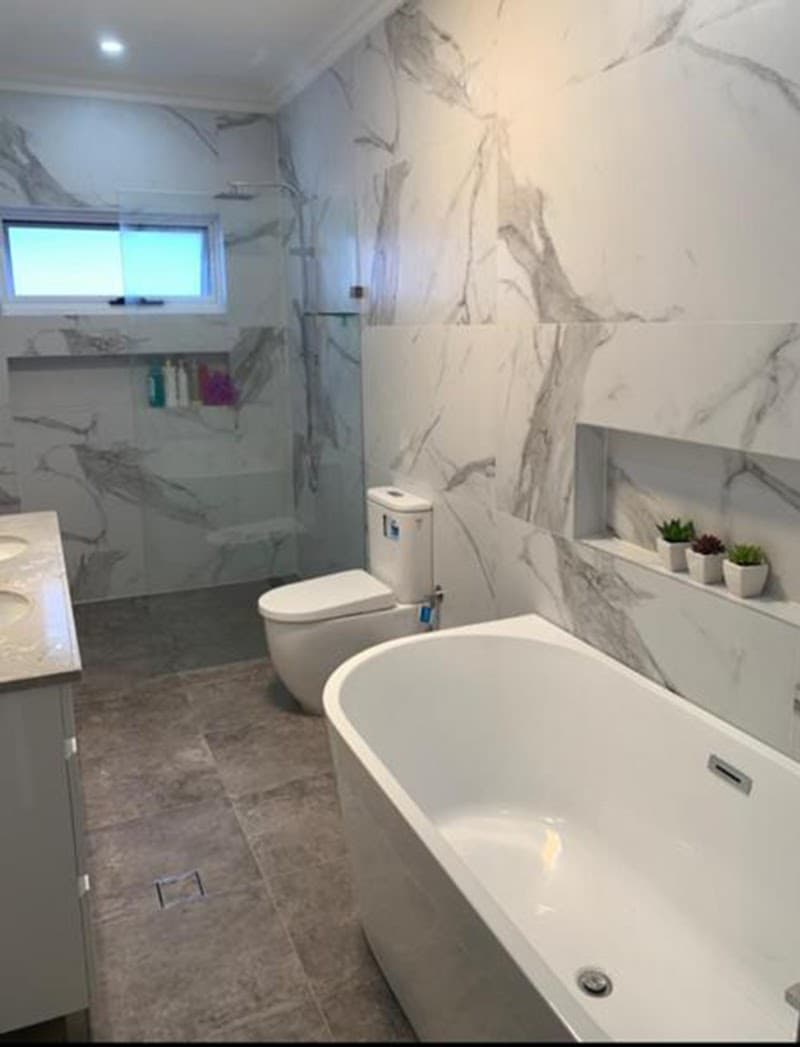 A2Z Renovations bathroom renovation work in Riverhills