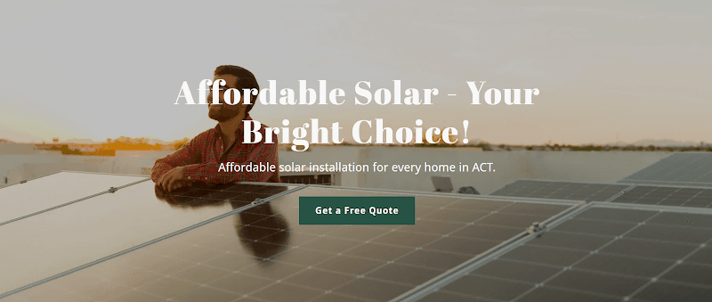 Affordable Solar ACT solar panel installation work in Acton