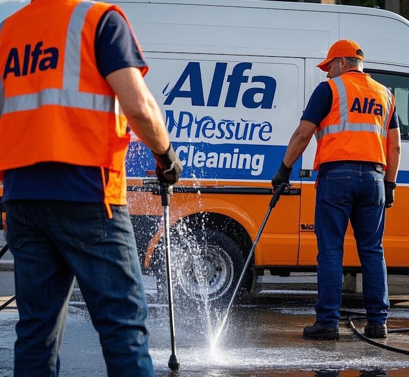 Alfa Pressure & Gutter Cleaning pressure washing work in Cloverdale