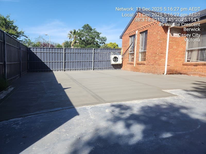 Alishba Concreting Service's concreting work in Springvale
