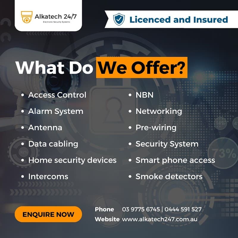 Alkatech 24/7 - Security Alarm Systems Supply & Installation in Eastern Suburbs Melbourne | Home Security CCTV Installers security & cctv work in Frankston