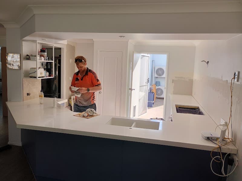 All In Stone Benchtops bathroom renovation work in Svensson Heights