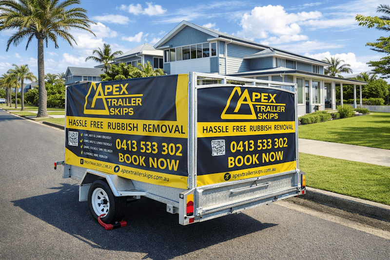 Apex Trailer Skips rubbish removal work in Redcliffe