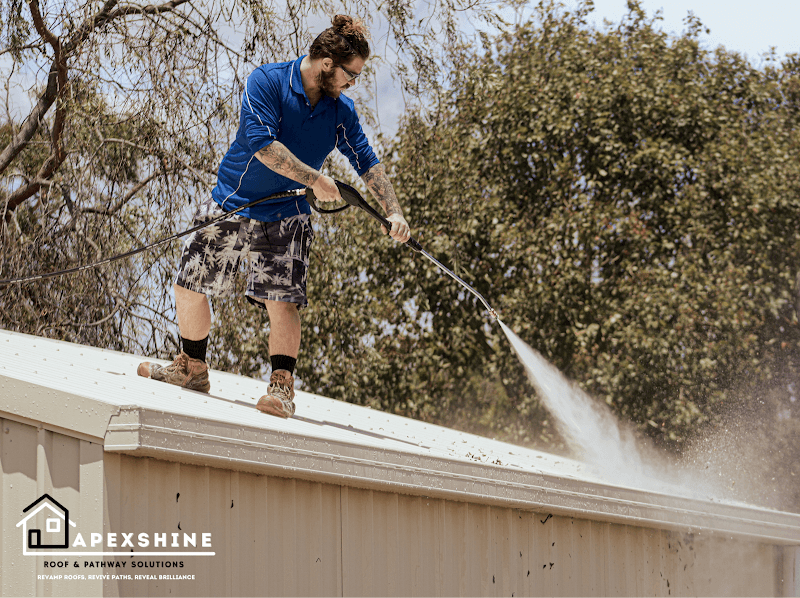 ApexShine Roof & Pathway Solutions gutter cleaning work in Gracemere