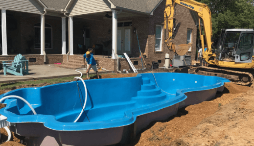 Aqualine Pools pool builder work in Branyan
