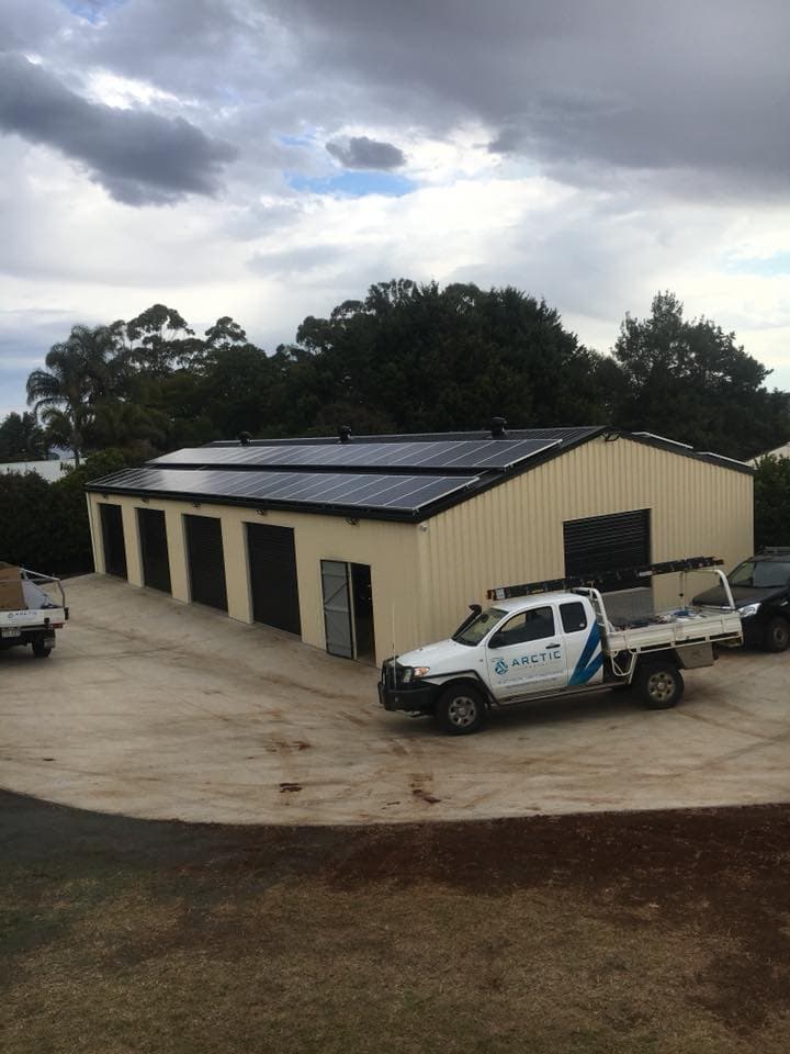 Arctic Energy solar panel installation work in Harlaxton