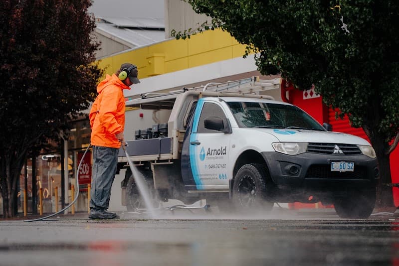 Arnold Cleaning Services pressure washing work in Launceston
