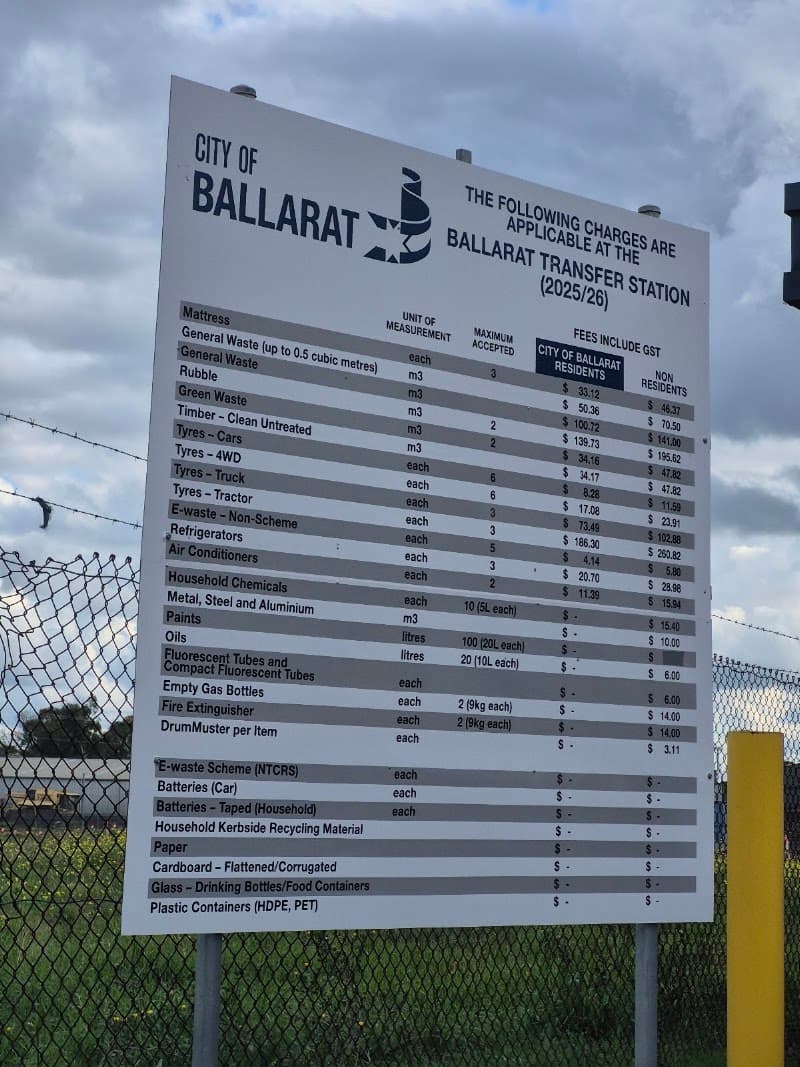 Ballarat Transfer Station rubbish removal work in Alfredton