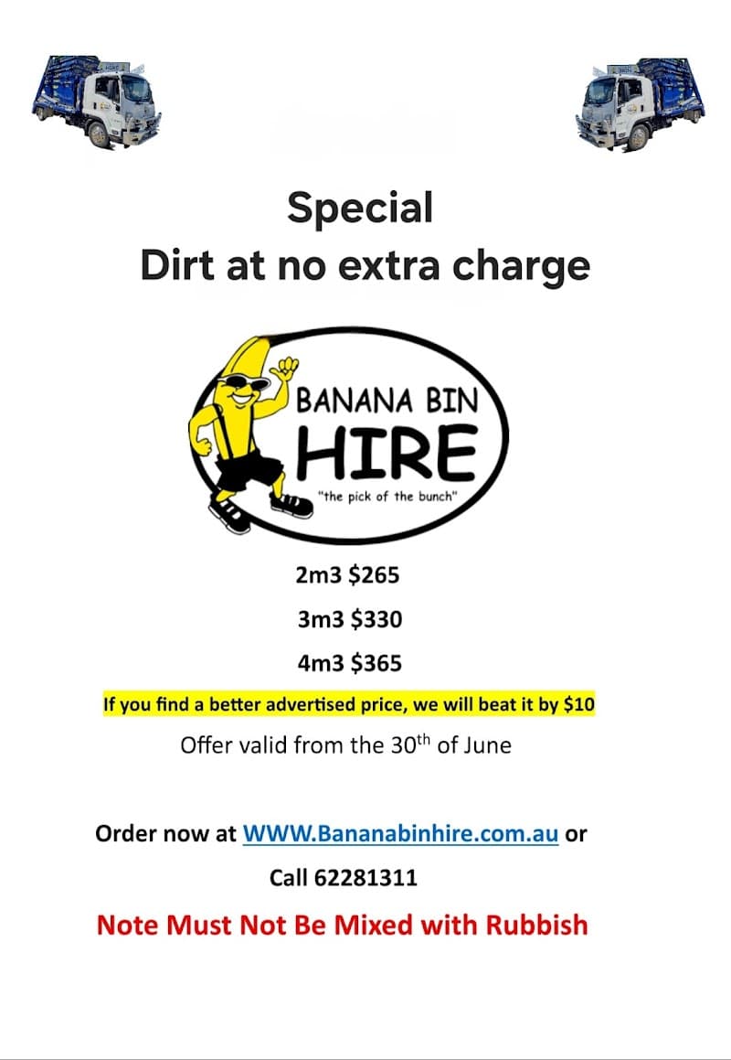 Banana Bin Hire rubbish removal work in Moonah