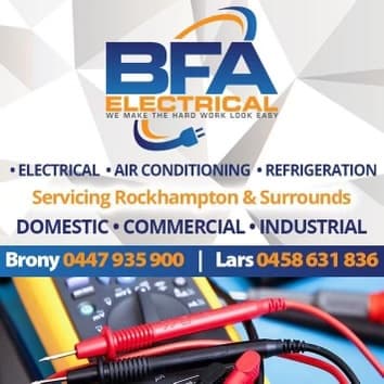 BFA Electrical air conditioning work in The Range