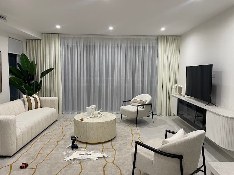 blue curtains and blinds curtains & blinds work in Merrylands