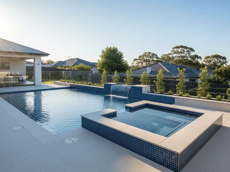 Blue Pools and Spas pool builder work in Port Melbourne