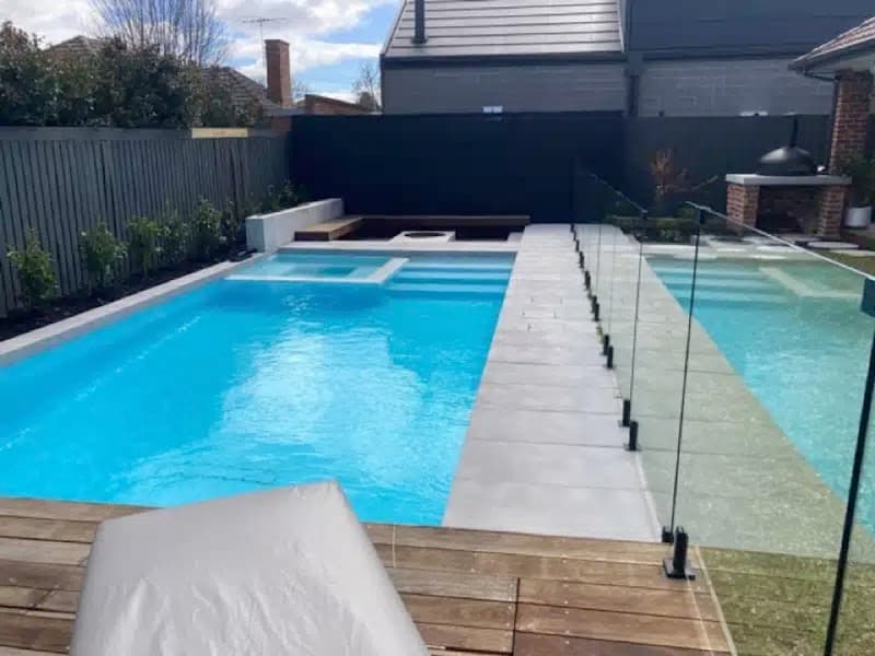 Blue Pools and Spas pool builder work in Port Melbourne
