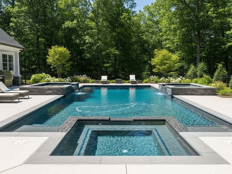 Blue Pools and Spas pool builder work in Port Melbourne