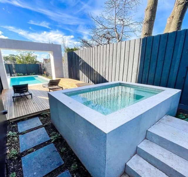 Blue Pools and Spas pool builder work in Port Melbourne