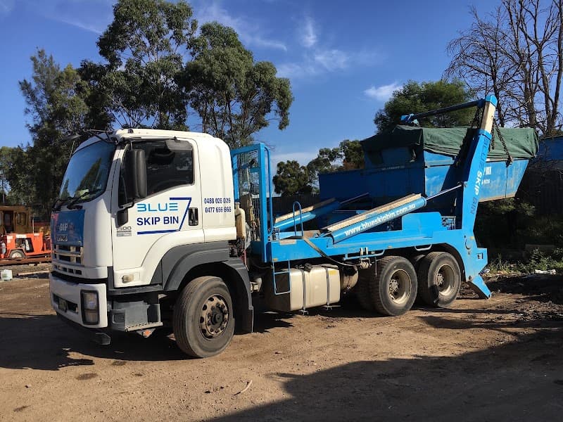 Blue Skip Bin rubbish removal work in Revesby