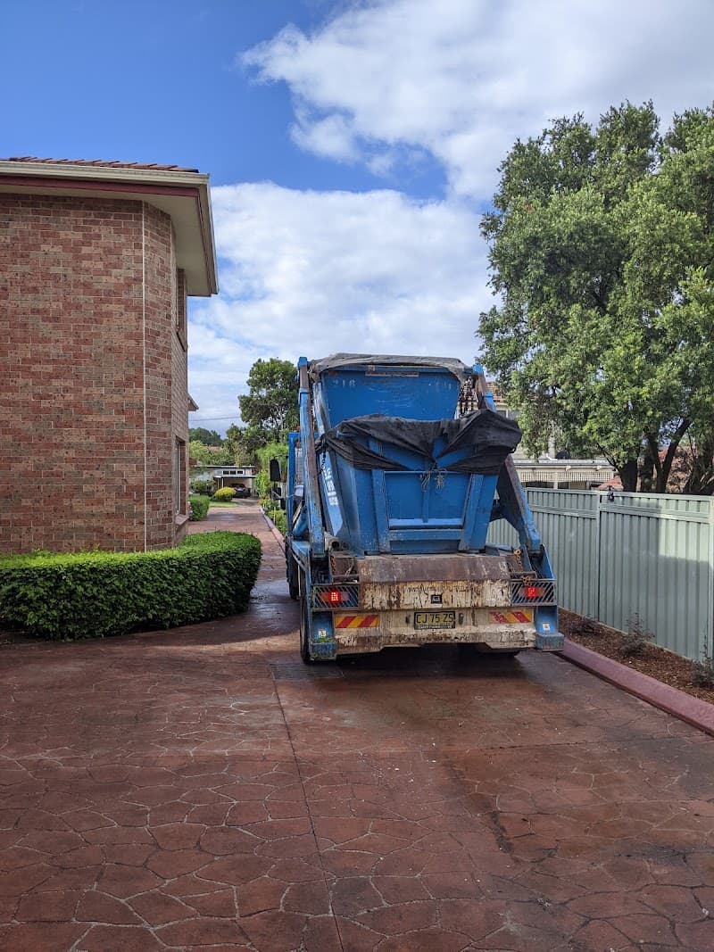 Blue Skip Bin rubbish removal work in Revesby