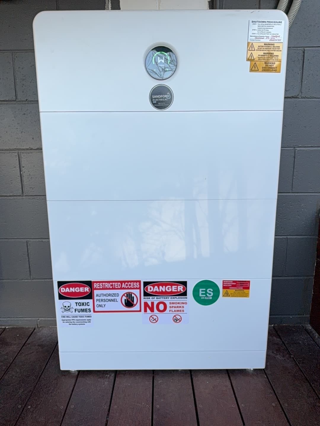 Sandford Electrical Pty Ltd solar panel installation work in Sandford