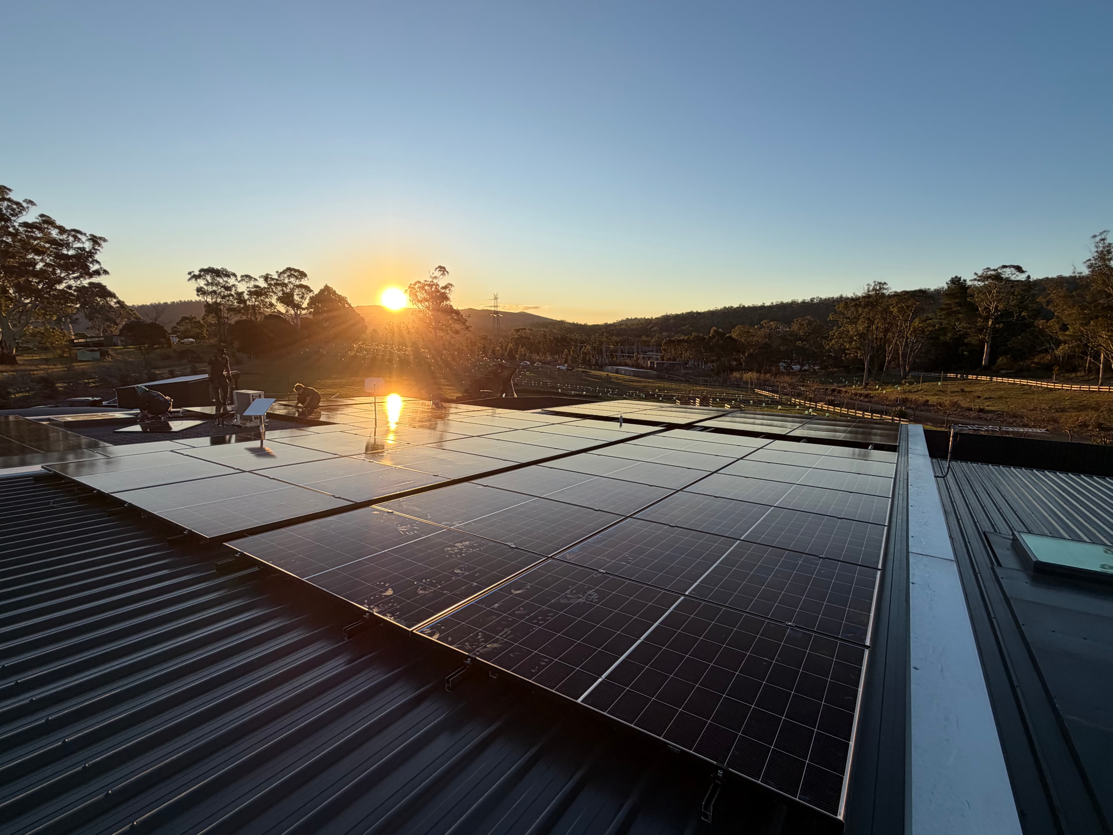 Sandford Electrical Pty Ltd solar panel installation work in Sandford