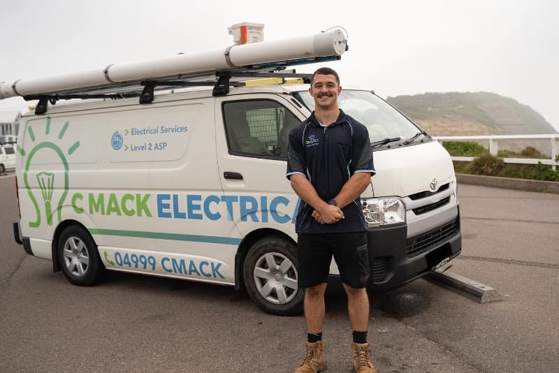 C Mack Electrical electrician work in Merewether