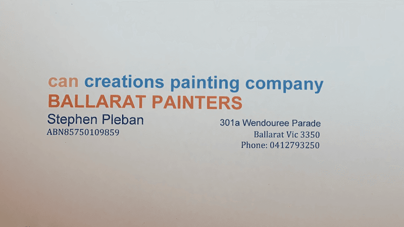 Can Creations painter work in Lake Wendouree
