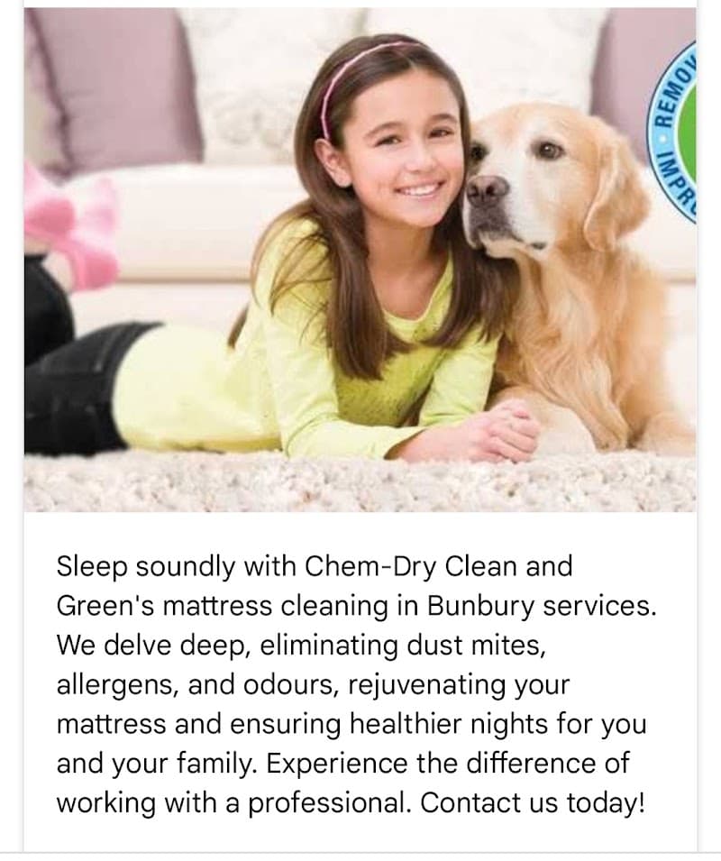Chem-Dry Clean and Green Bunbury carpet cleaning work in Bunbury