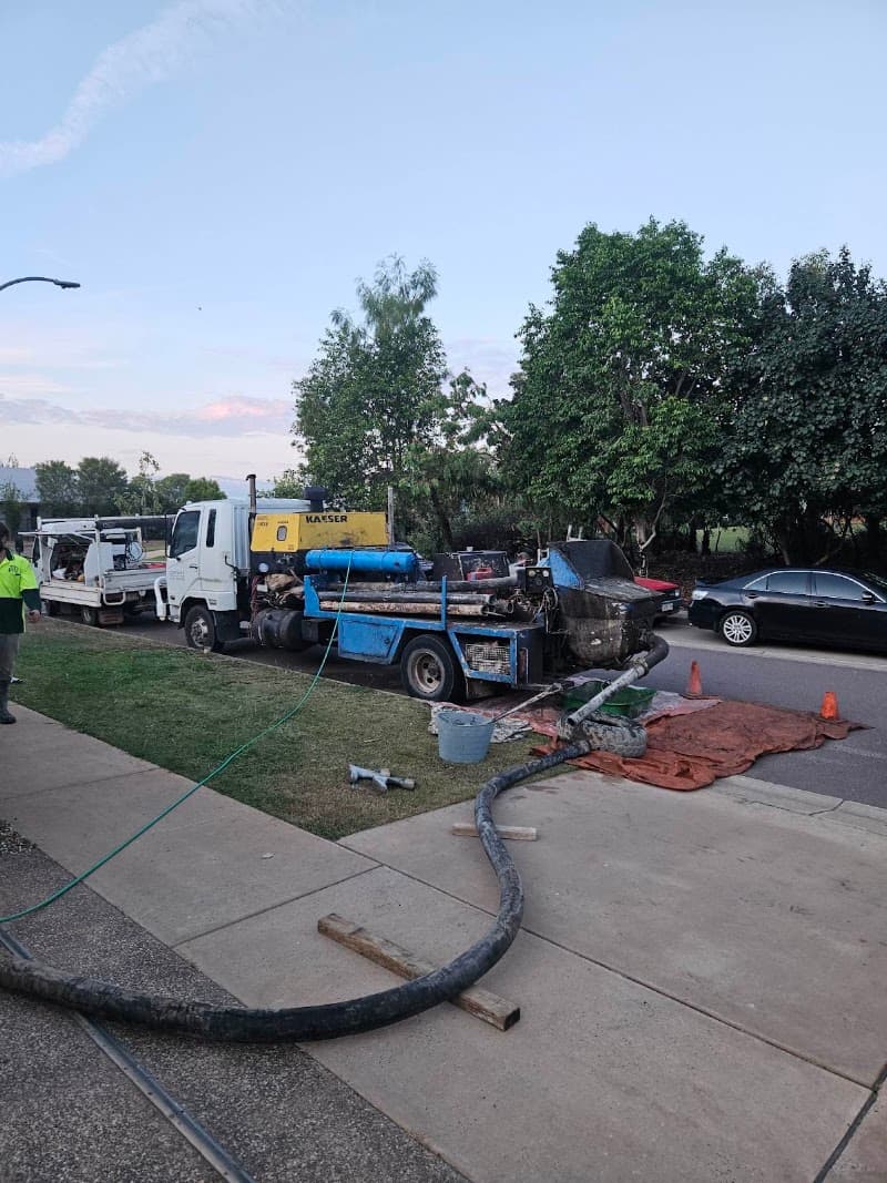 Con-line concrete pumping concreting work in Rosebery