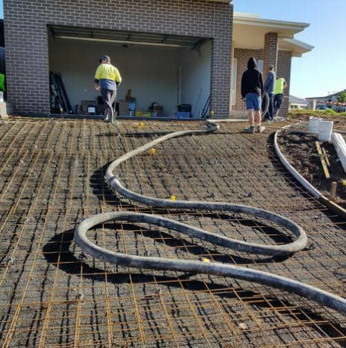 Con-line concrete pumping concreting work in Rosebery