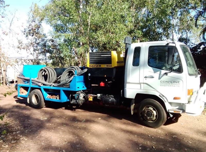Con-line concrete pumping concreting work in Rosebery