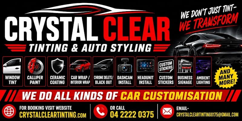 Crystal Clear Tinting & Auto Styling window tinting work in Lavington