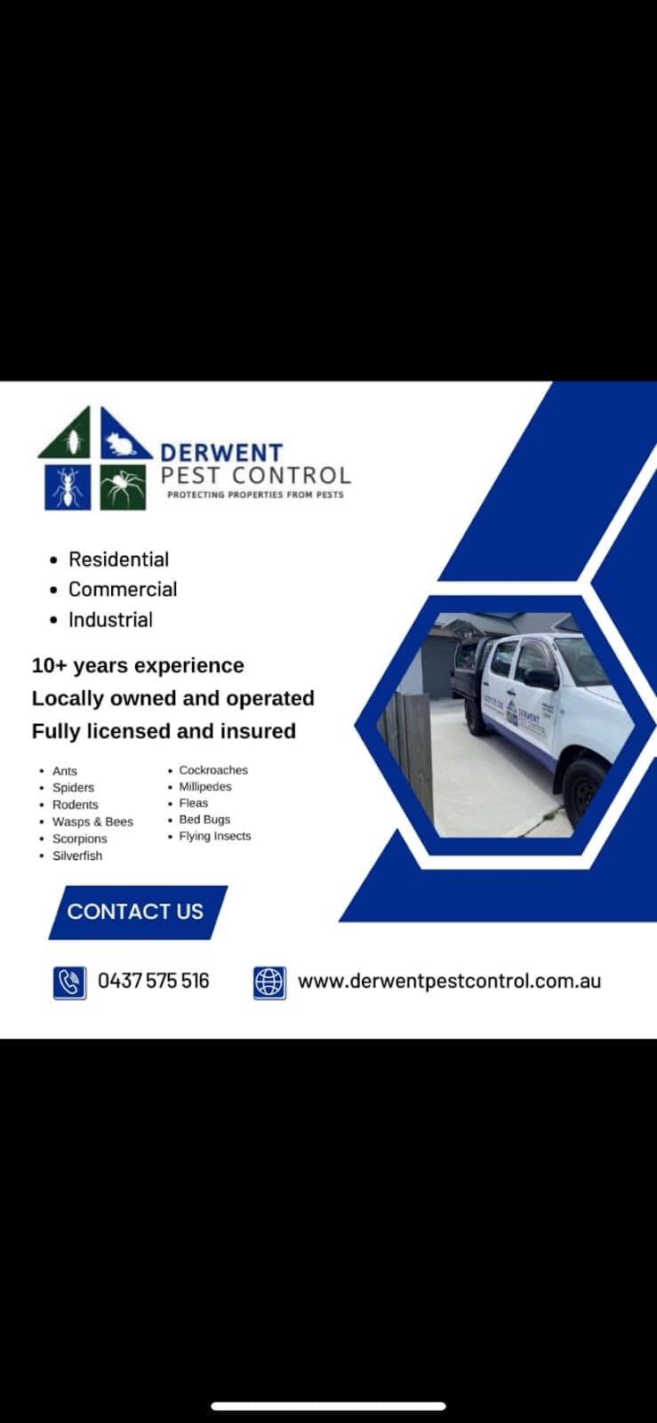 Derwent Pest Control pest control work in Rosetta