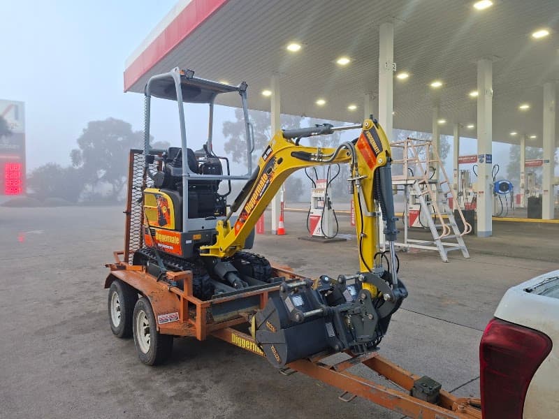 Diggermate Mini Excavator Hire Ballarat demolition work in Wendouree