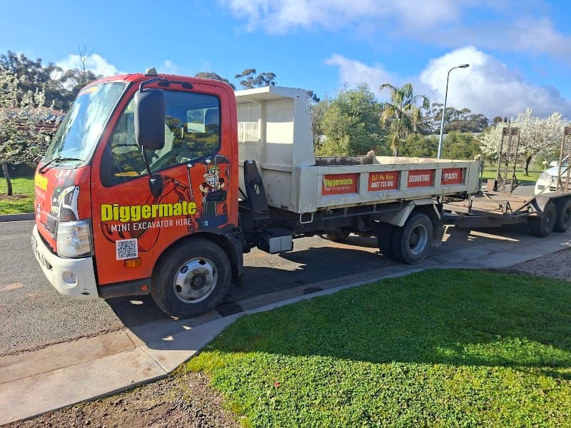 Diggermate Mini Excavator Hire Bendigo demolition work in Eaglehawk