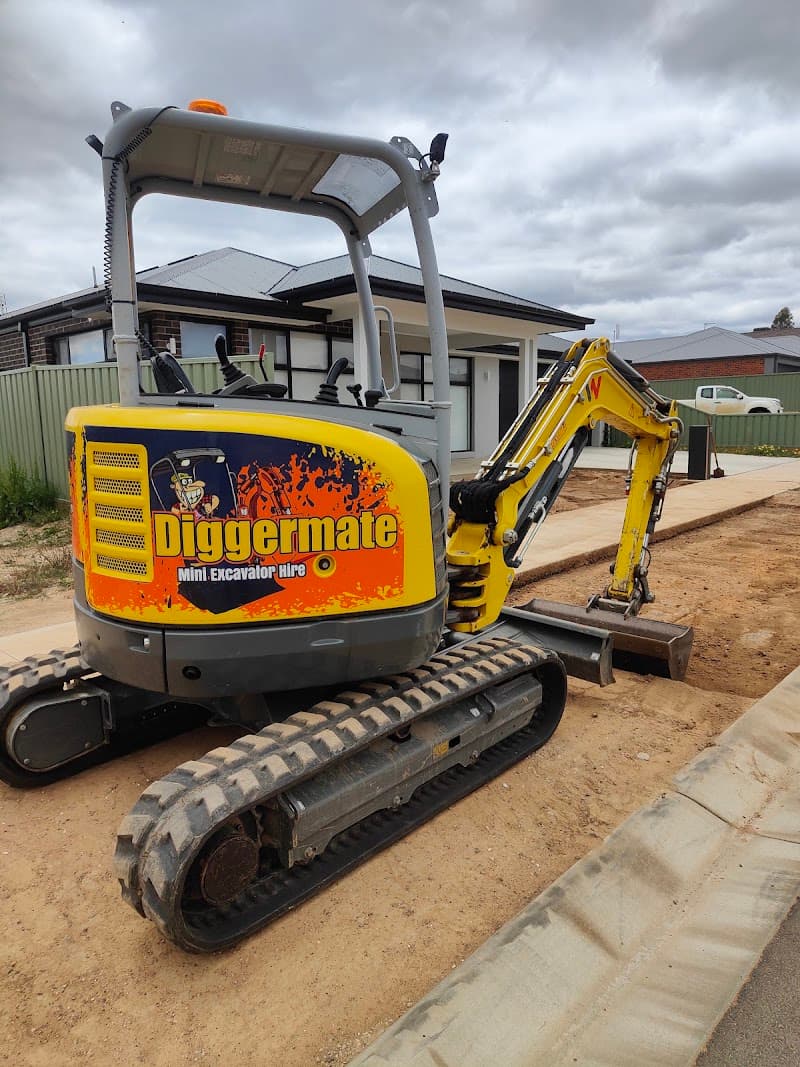 Diggermate Mini Excavator Hire Bendigo demolition work in Eaglehawk
