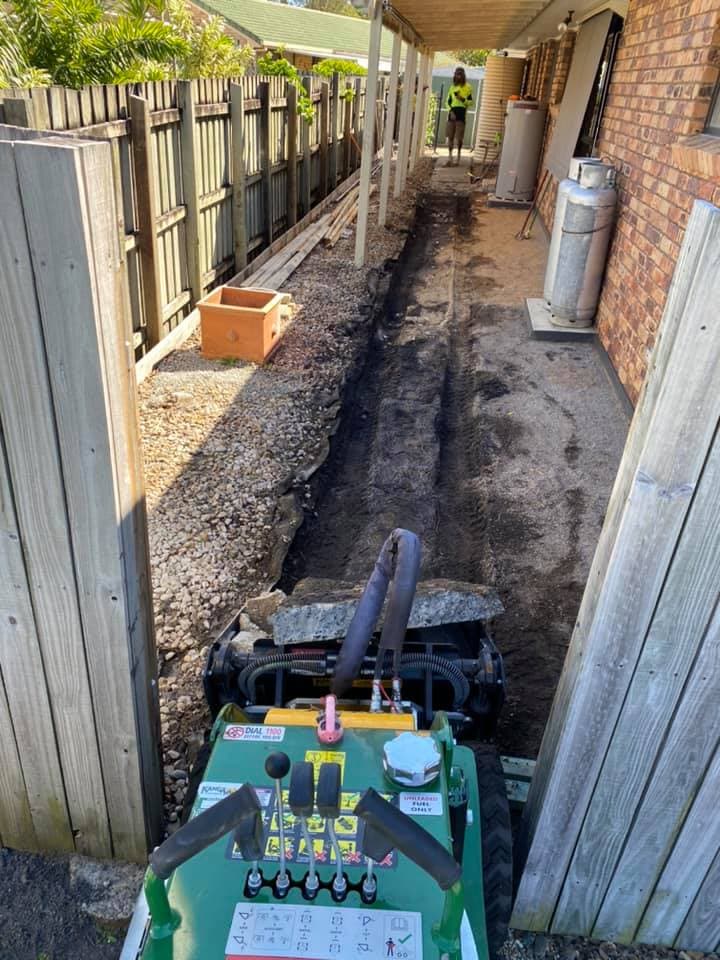 Diggermate Mini Excavator Hire Ipswich demolition work in New Chum