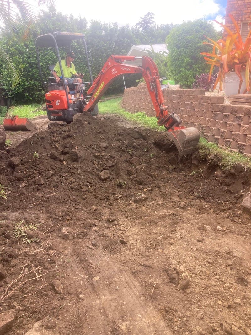 Diggermate Mini Excavator Hire Mackay concreting work in Richmond