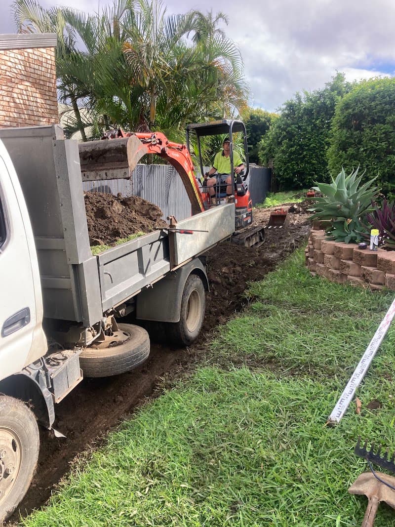 Diggermate Mini Excavator Hire Mackay concreting work in Richmond