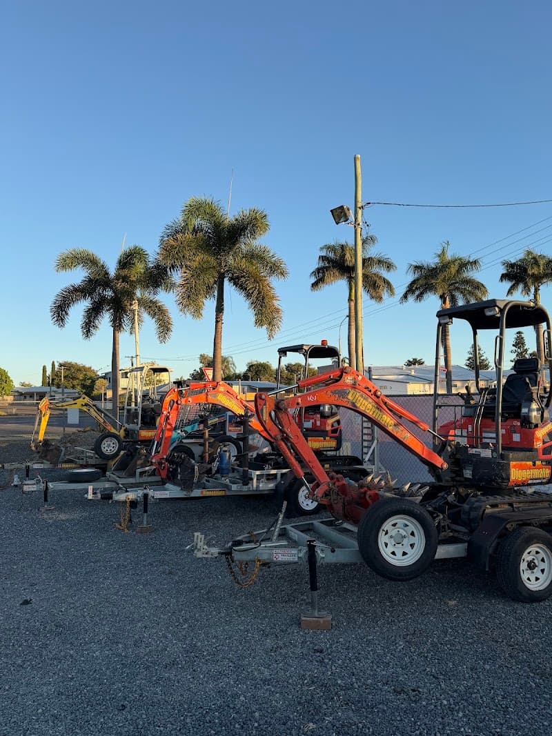 Diggermate Mini Excavator Hire Rockhampton concreting work in Berserker