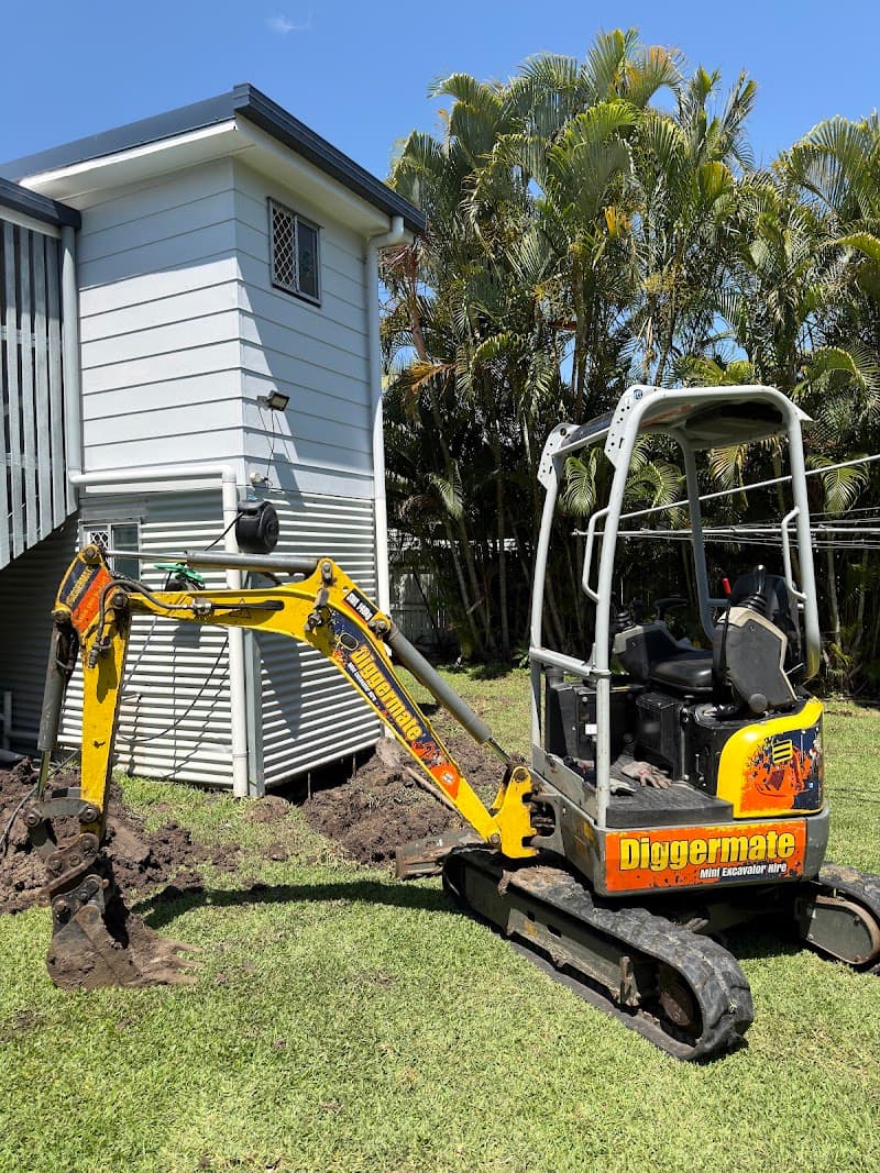 Diggermate Mini Excavator Hire Rockhampton concreting work in Berserker