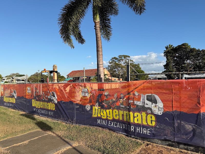 Diggermate Mini Excavator Hire Rockhampton concreting work in Berserker