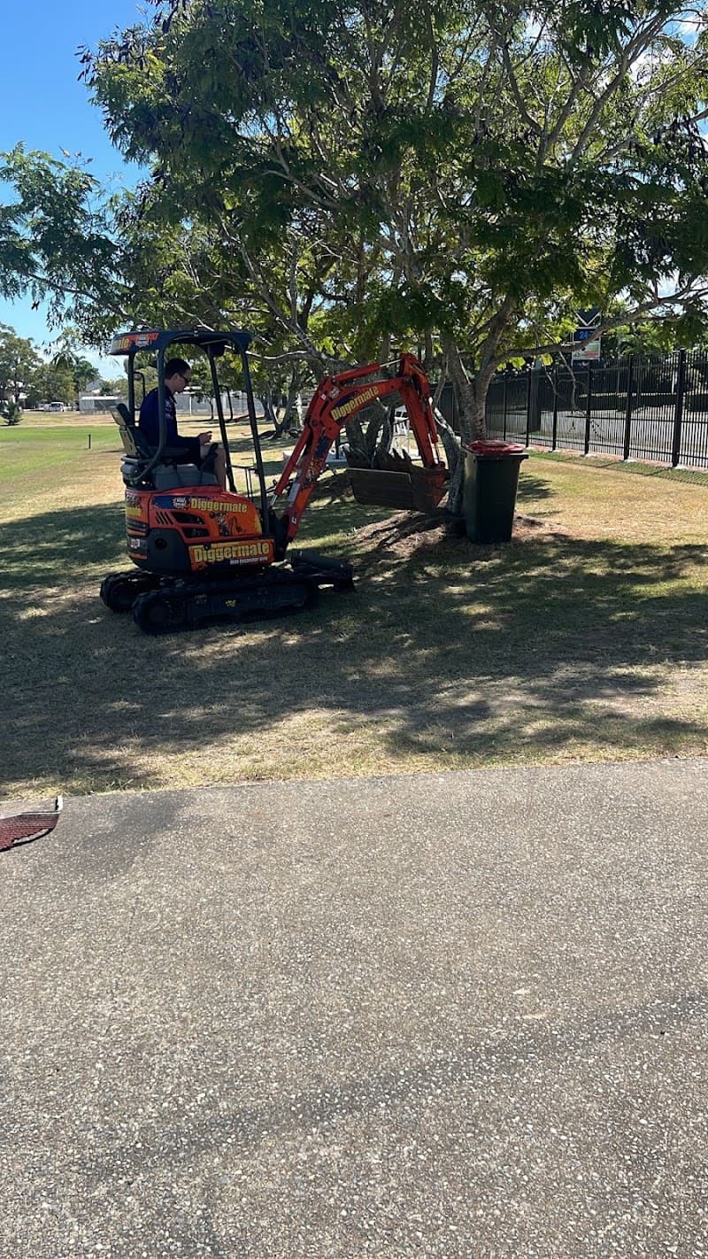 Diggermate Mini Excavator Hire Rockhampton concreting work in Berserker