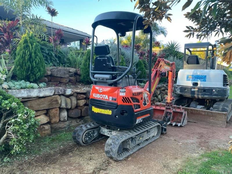 Diggermate Mini Excavator Hire Toowoomba North demolition work in Gowrie Junction
