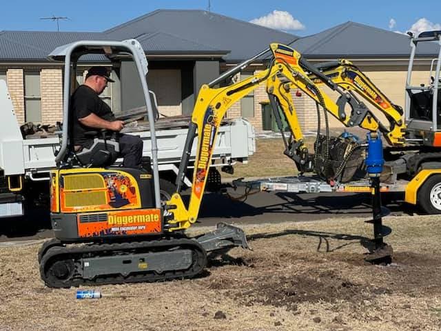 Diggermate Mini Excavator Hire Toowoomba South demolition work in East Toowoomba