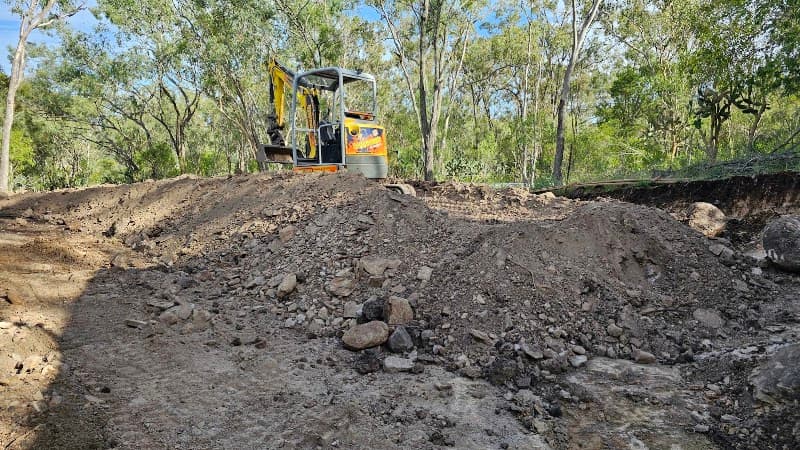 Diggermate Mini Excavator Hire Toowoomba South demolition work in East Toowoomba