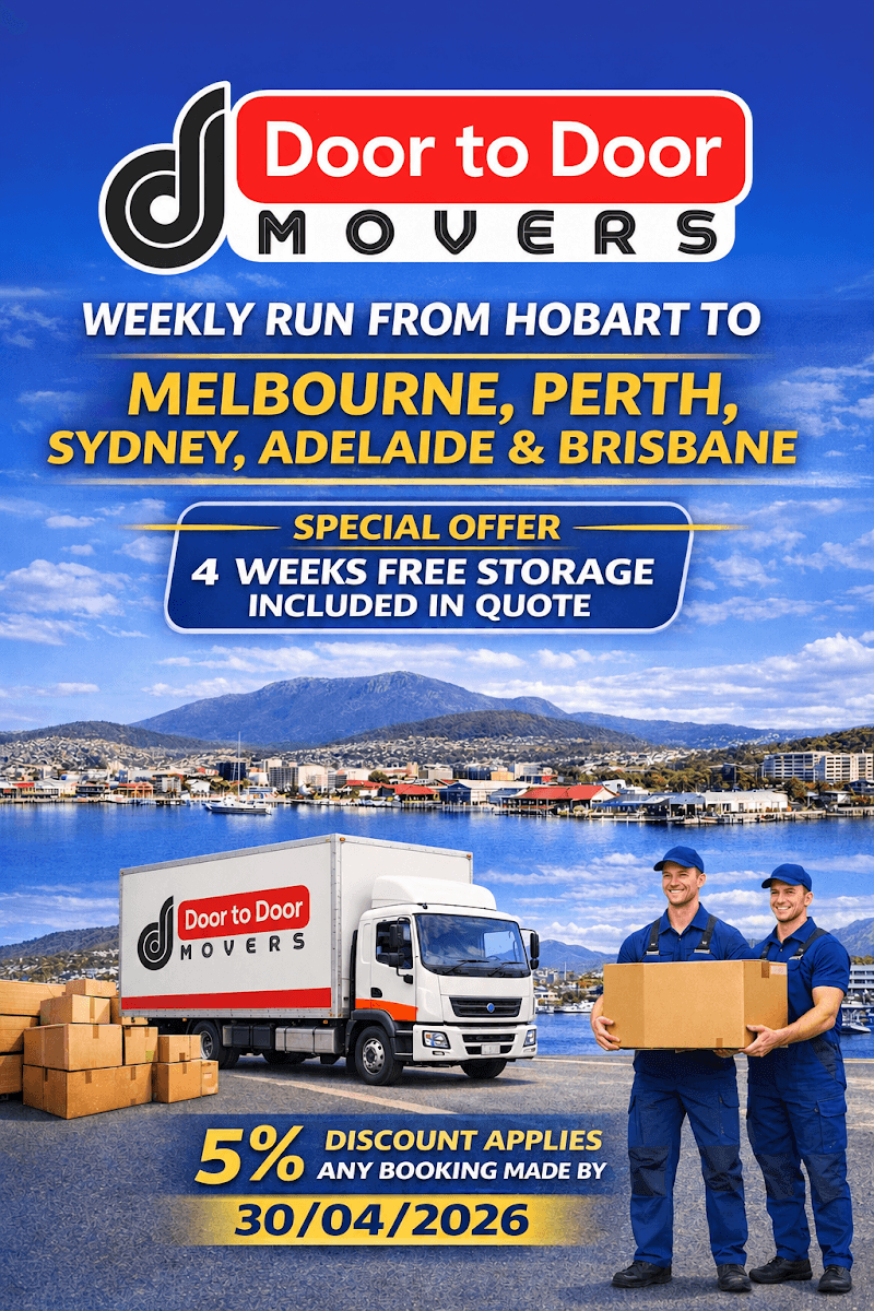 Door TO Door Movers Hobart removalist work in Hobart