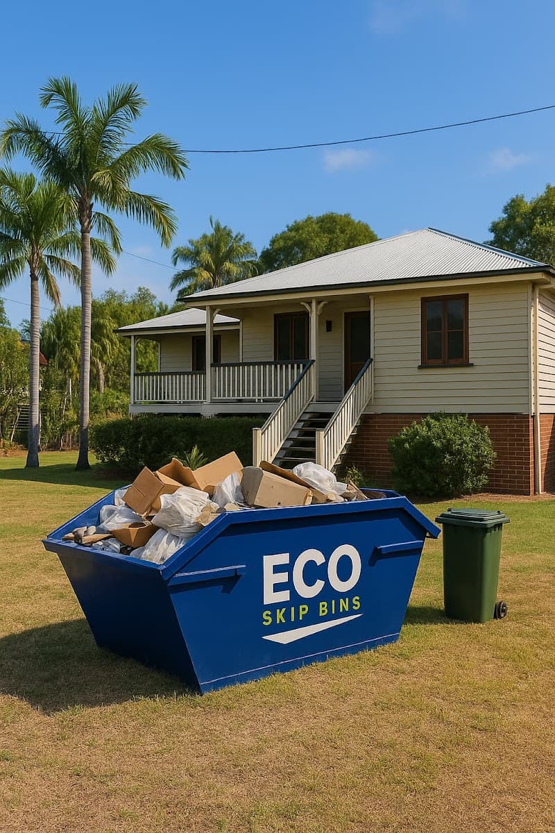 Eco Skip Bins Brisbane rubbish removal work in Milton