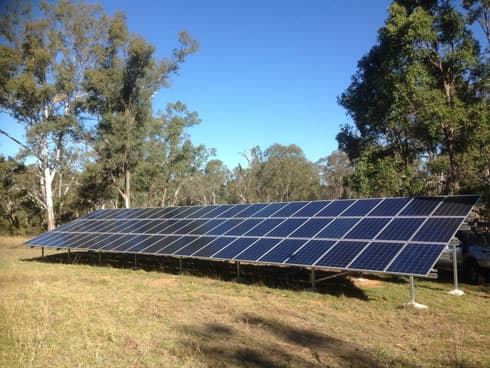 Energy Rich Pty Ltd solar panel installation work in Thabeban