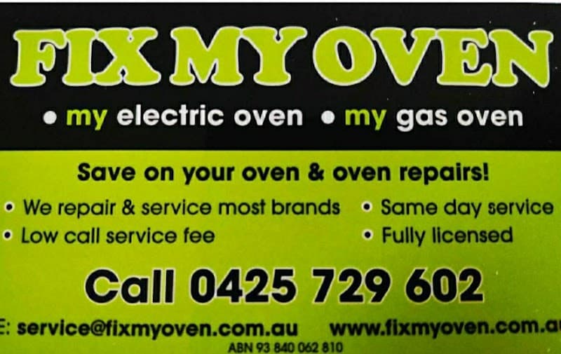 Fix My Oven. Oven repairs Melbourne. appliance repair work in Bentleigh East