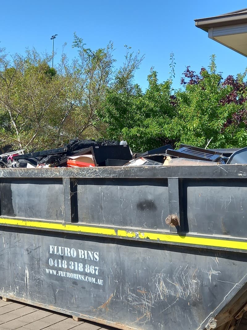 Fluro Skip Bins - Adelaide Skip Bin Hire rubbish removal work in Wingfield